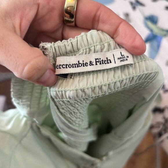 A&F Long-Sleeve Lace-Up Feminine Flirty Mini Dress Women's Large - Picture 7 of 7